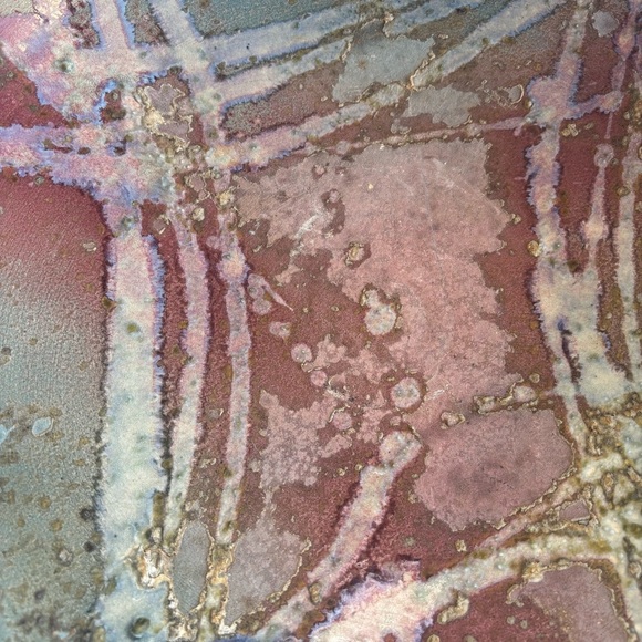 TONY EVANS Raku Pottery‎ Post Moden Decorative Textured Plate - Picture 12 of 13